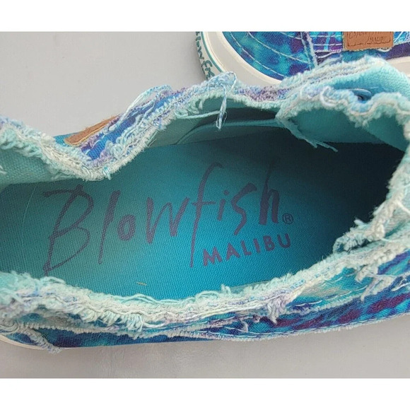 Blowfish Malibu Play Turquoise Tie Dye Denim Slip-On Shoes Women's 6.5 ZS-0061 - Picture 13 of 13